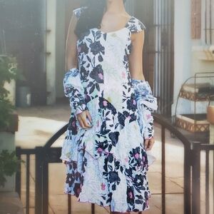 Carine Paige Dress-Noir Bloom Sz S